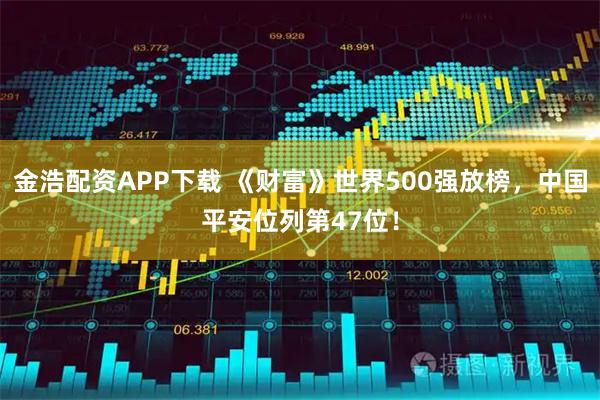 金浩配资APP下载 《财富》世界500强放榜，中国平安位列第47位！