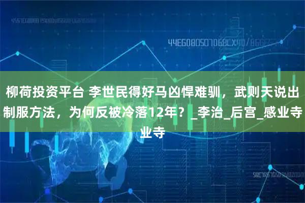 柳荷投资平台 李世民得好马凶悍难驯，武则天说出制服方法，为何反被冷落12年？_李治_后宫_感业寺